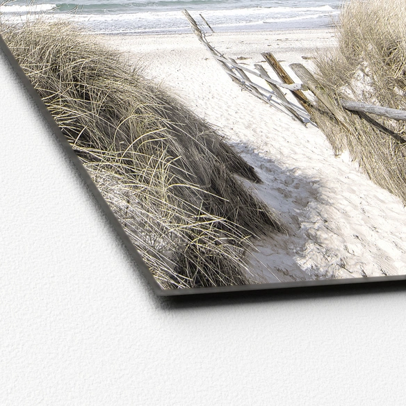 Glasbild »Way To Beach«, mehrfarbig, Digitaldruck