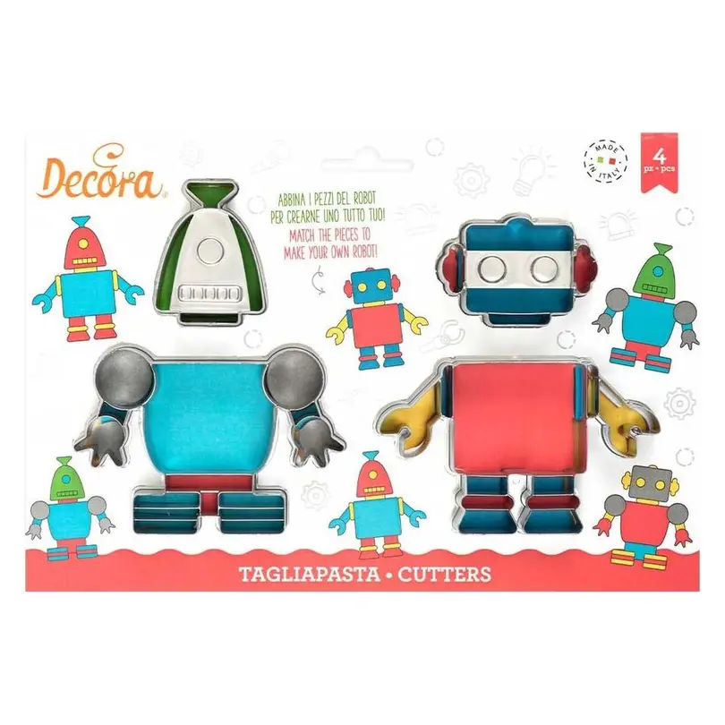 Ausstecher 4er-Set Roboter