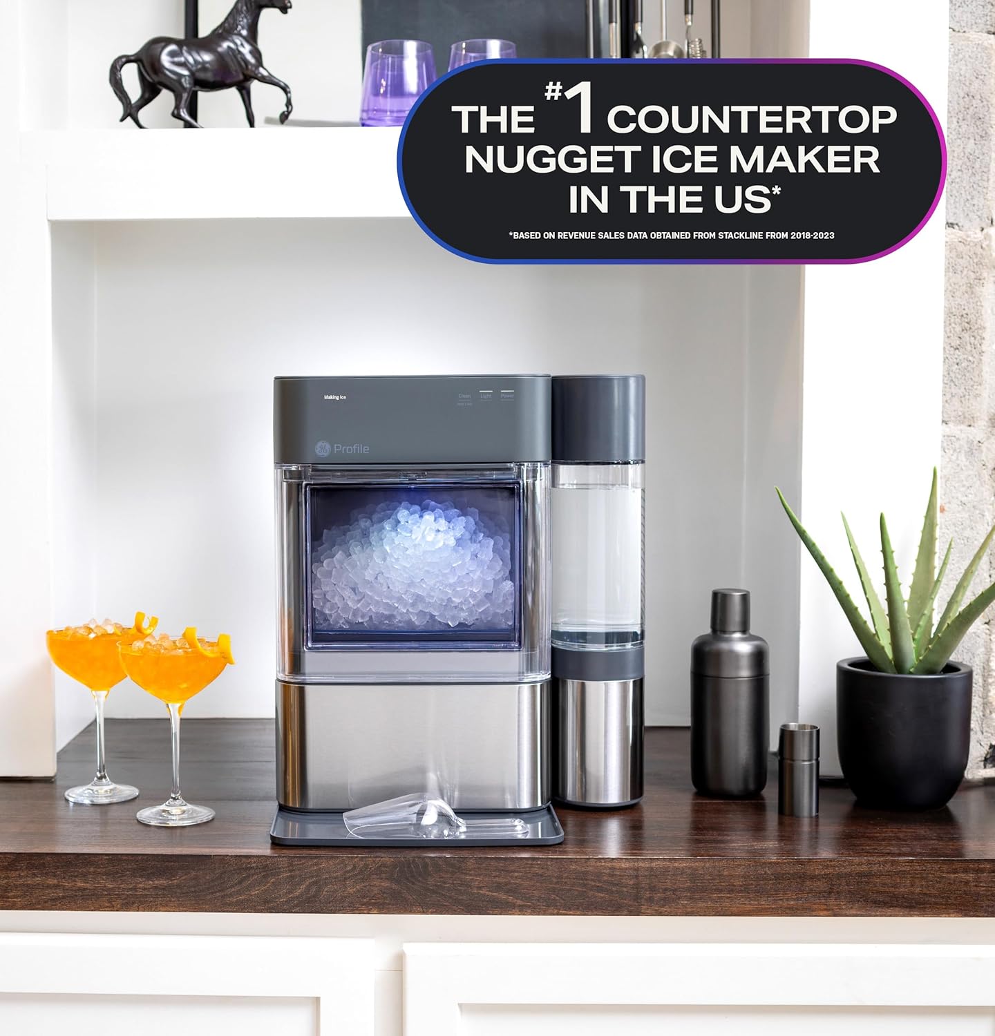 GE Profile Opal 2.0 with 0.75 Gallon Tank, Chewable Crunchable Countertop Nugget Ice Maker