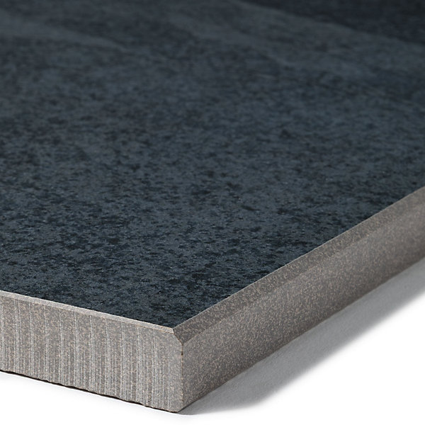 Margelle de piscine effet Ardoise Noire 60x28x2 cm Bord Droit Pietra- RO'MA CARRELAGE