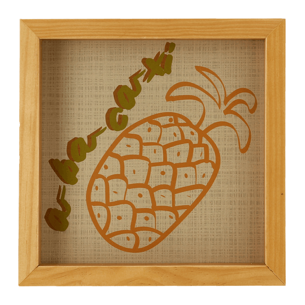 QUADRO 20 CM X 20 CM DA HORTINHA ABACAXI
