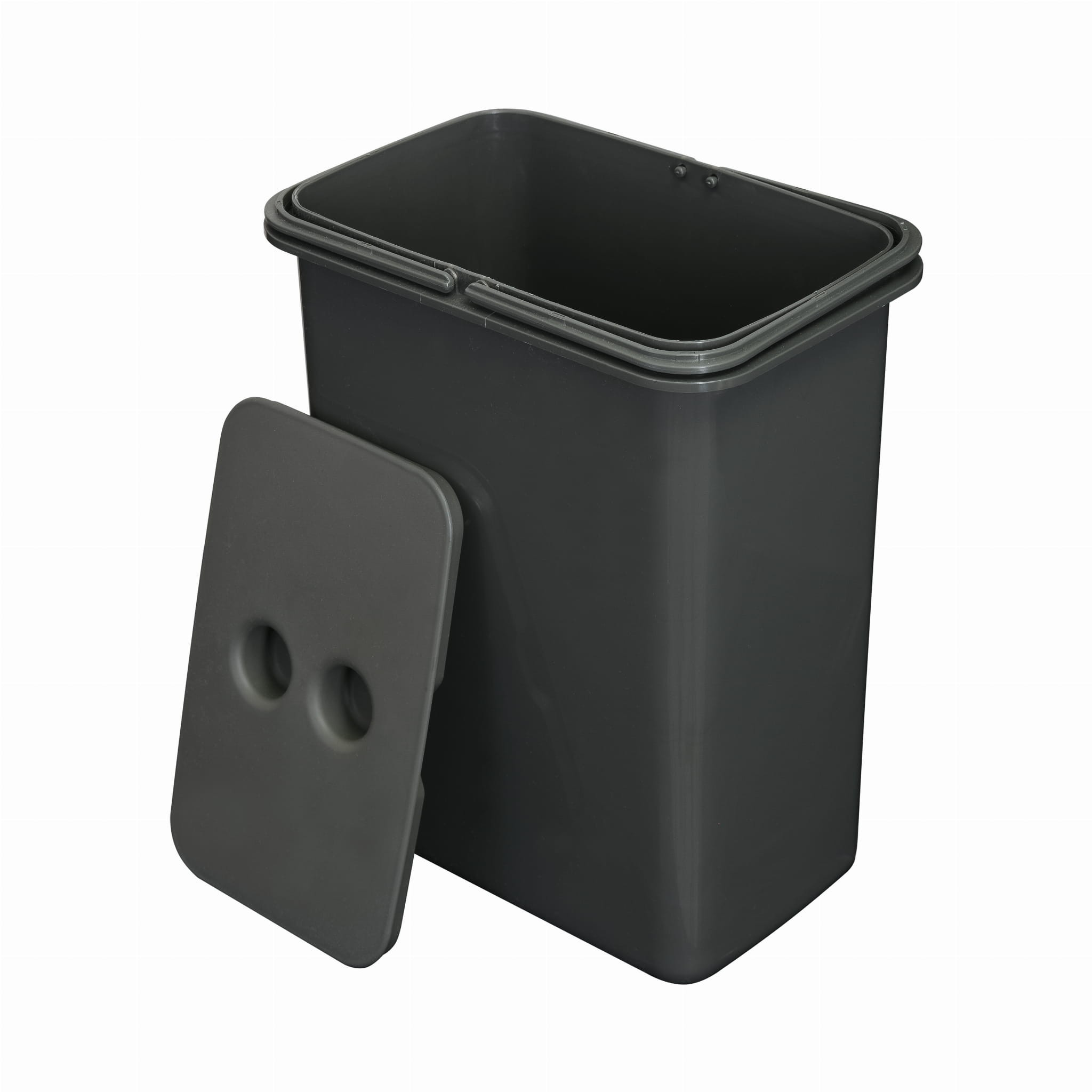 Kosz na śmieci z pokrywą FLEXI / SQUARE ECO 8 l - wysokość 30 cm