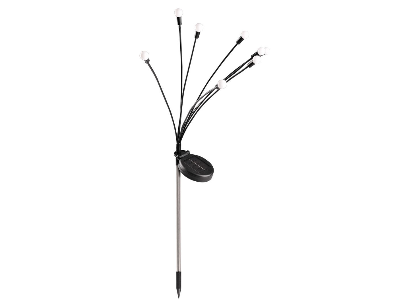 Lampa solarna Fiorini LED 8-punktowaz tworzywa sztucznego czarna