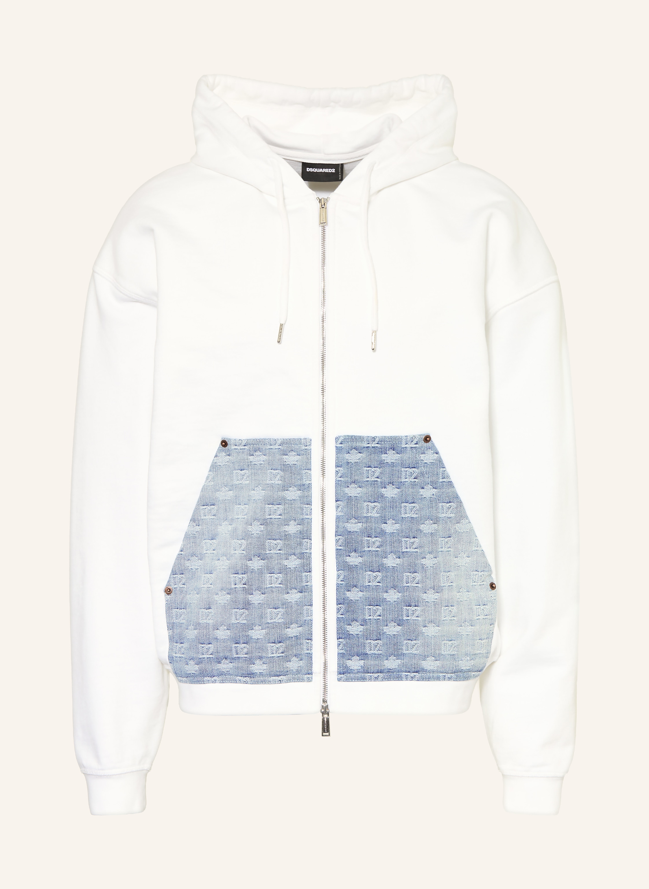 DSQUARED2 Sweatjacke im Materialmix