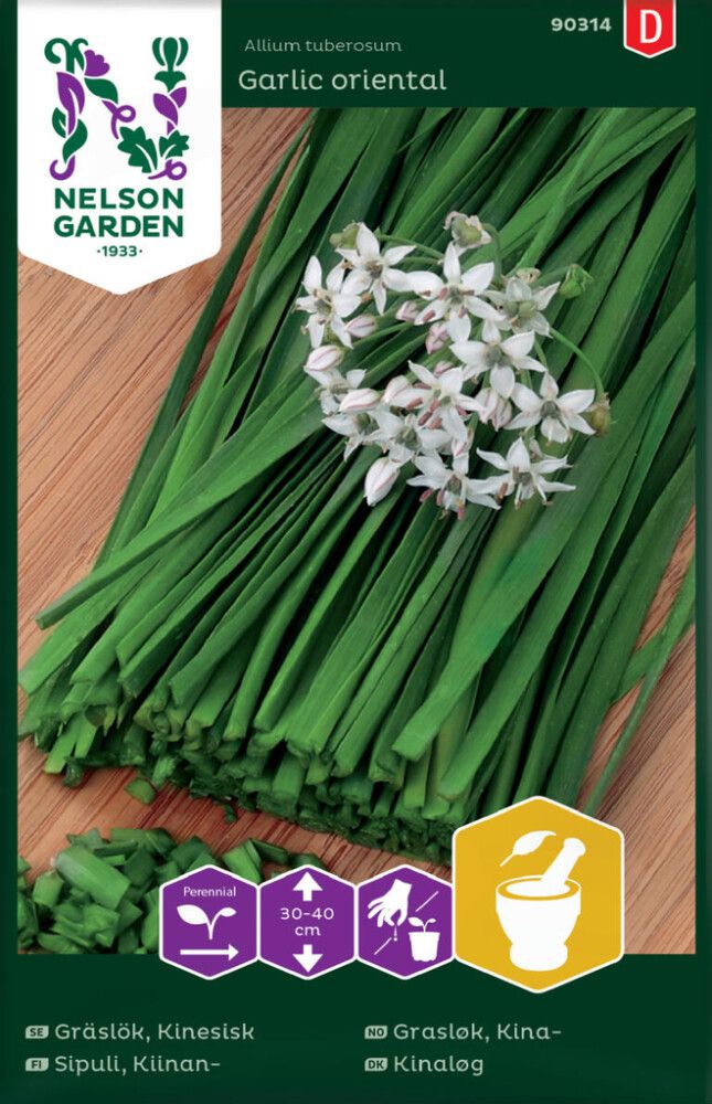 GRØNNSAKSFRØ NELSON GARDEN KINA GRASLØK GARLIC ORIENTAL
