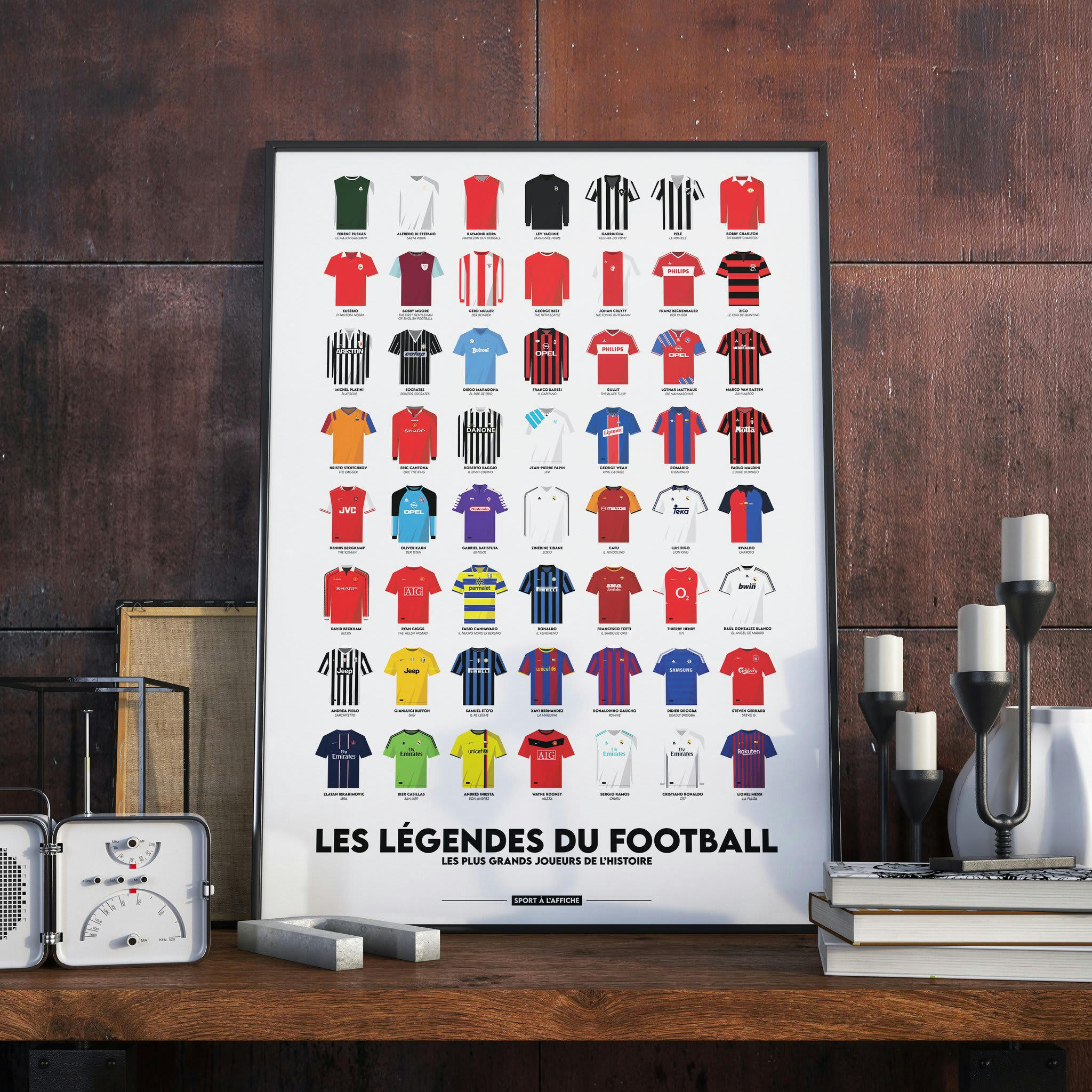 FOOT - Affiche Foot - Les Légendes du Football - 40 x 60 cm