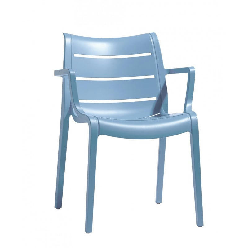 SUNSET - Chaise design en plastique bleu