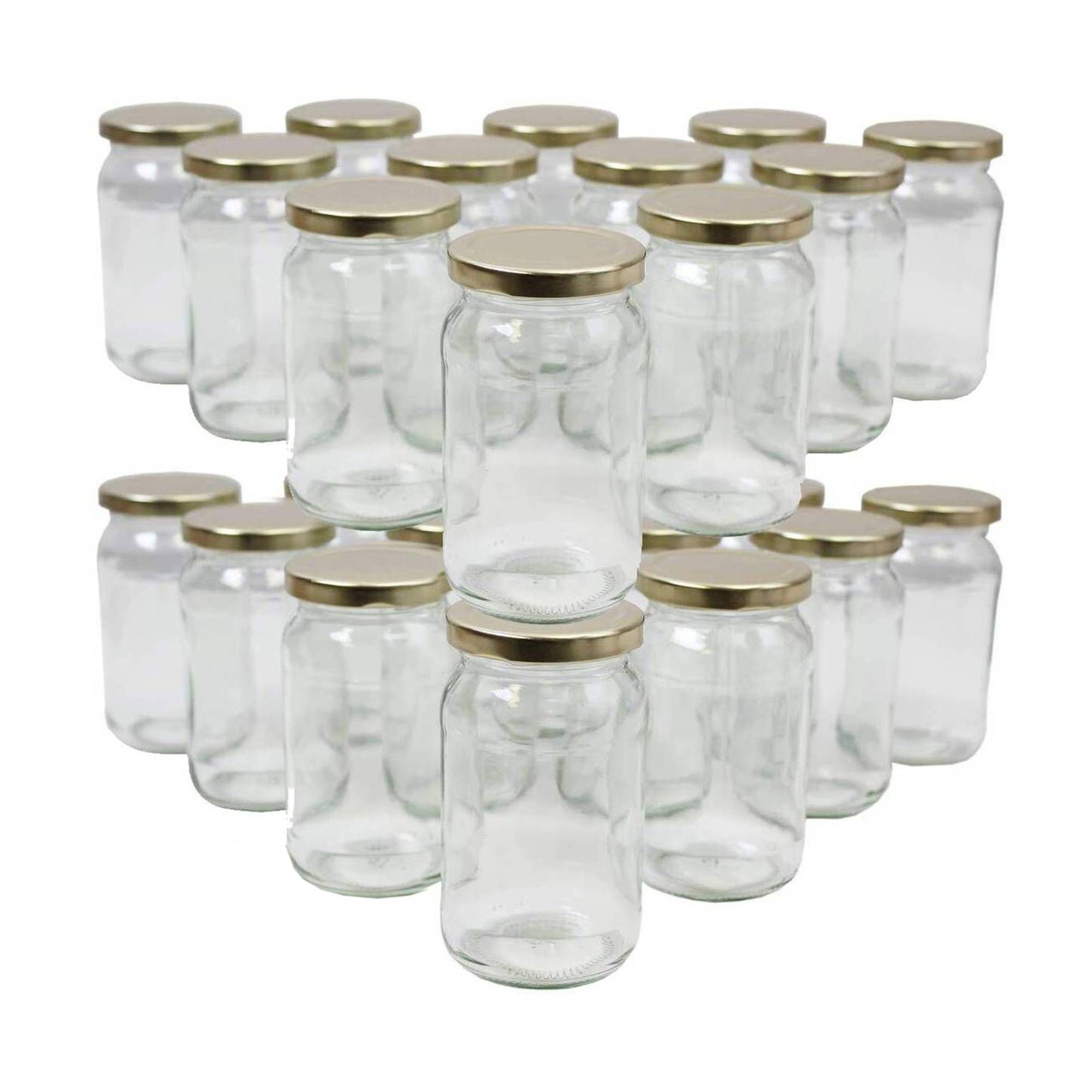 Round Glass Jar 380ml 24 Pack Bundle