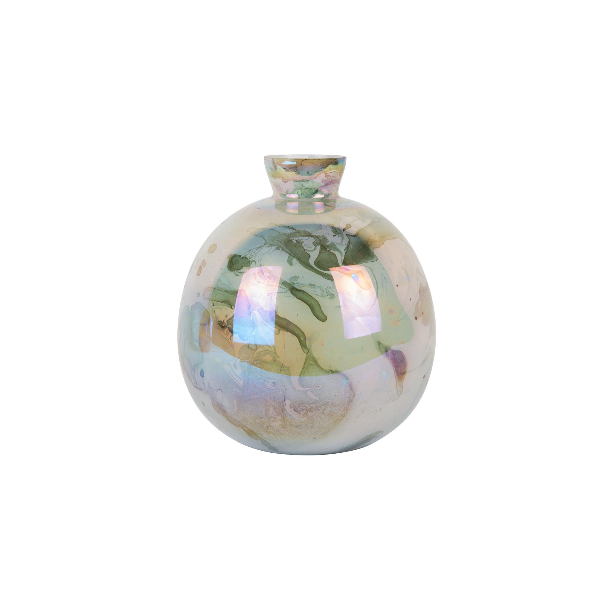 Present Time vaas Melange Bottle - groen - Ø23cm