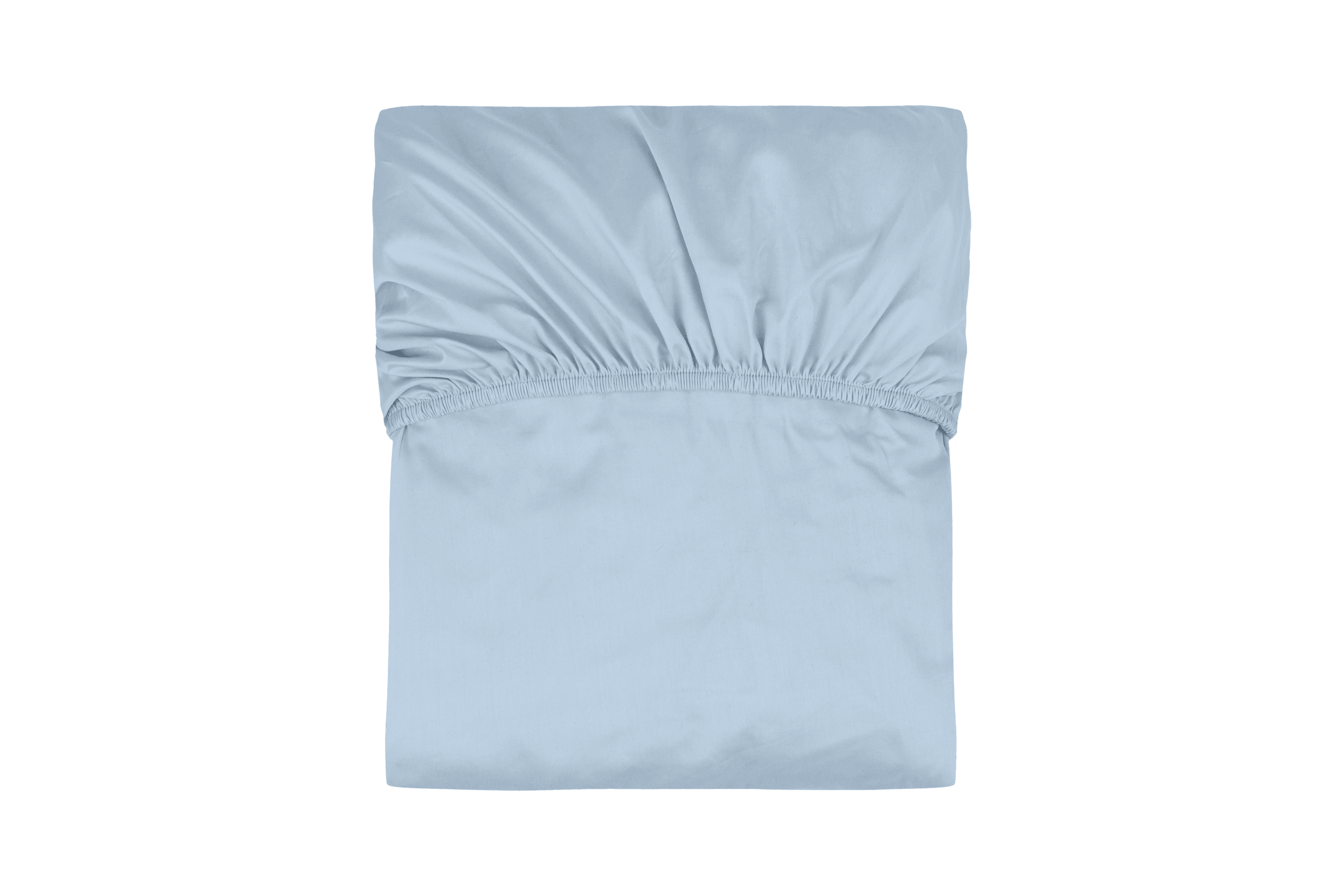 noo.ma Oba hoeslaken double organic cotton - Baby Blue, 200x200 cm, tot 30 cm matrashoogte
