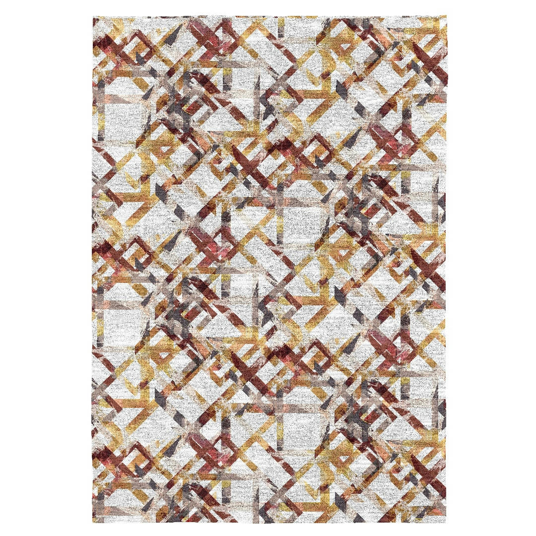 BLIERE - Tapis décoratif en coton en impression digital multicolore 160x230 cm