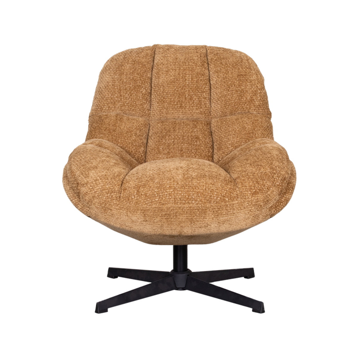 LABEL51 Fauteuil Huxley - Cognac Stof - Draaibaar