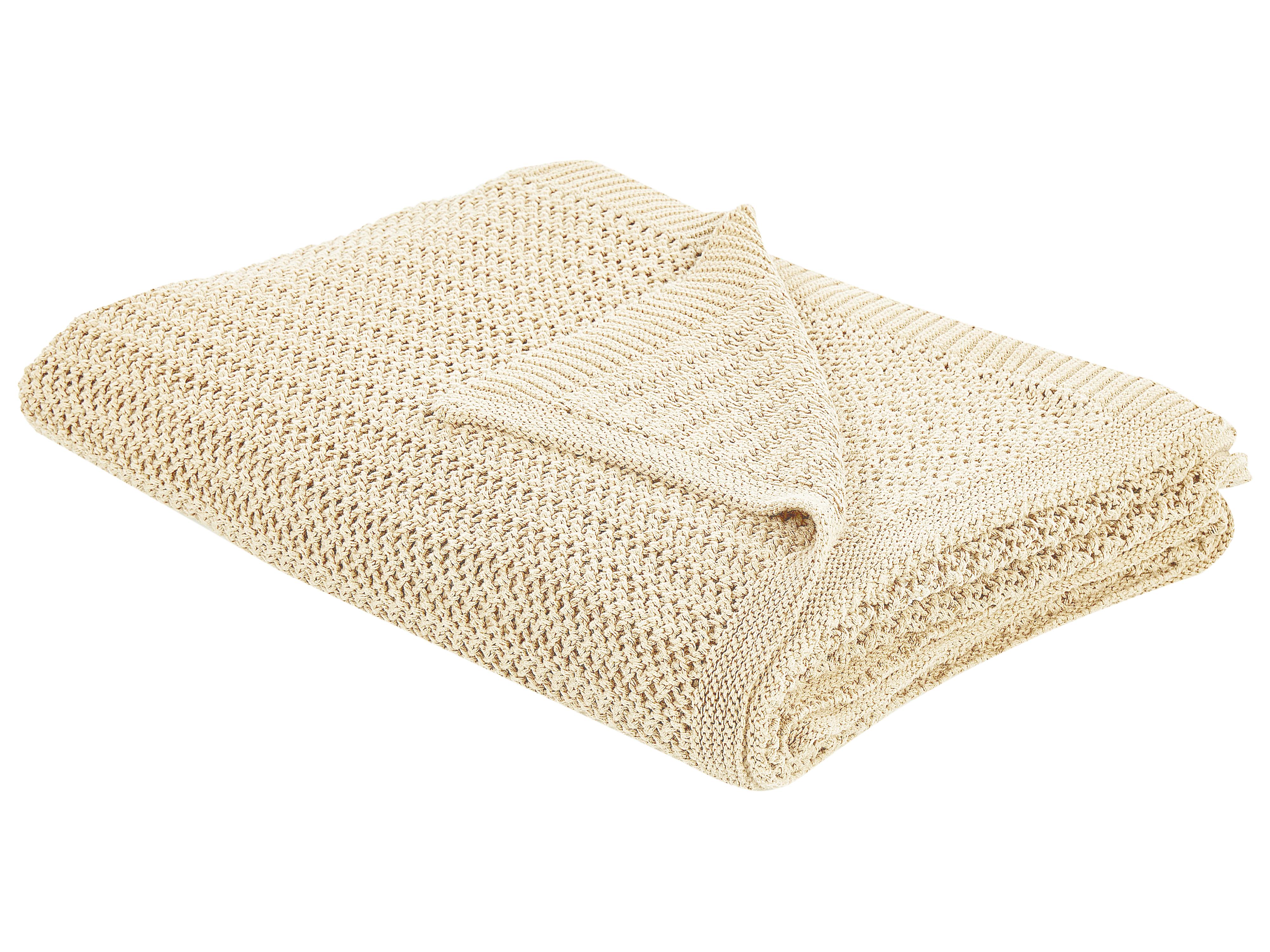 Bedspread ILEN Cotton 150 x 200 cm Beige