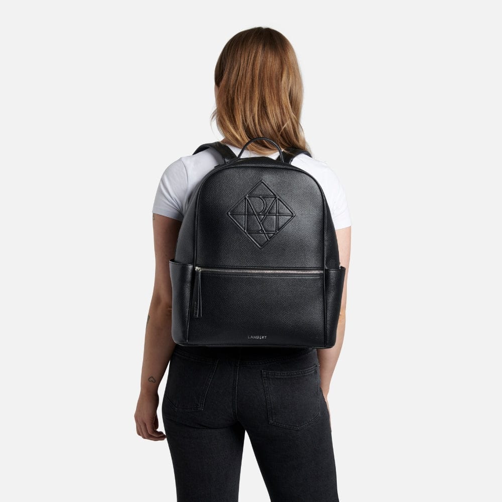 The Vicky - Black Maternity Backpack in Vegan Leather