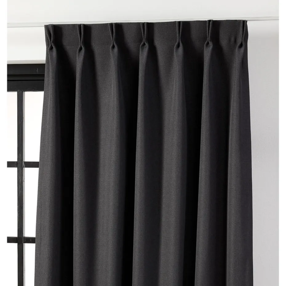Kwantum Vouwgordijnen | Gordijnen | Gordijn Mila  Antraciet