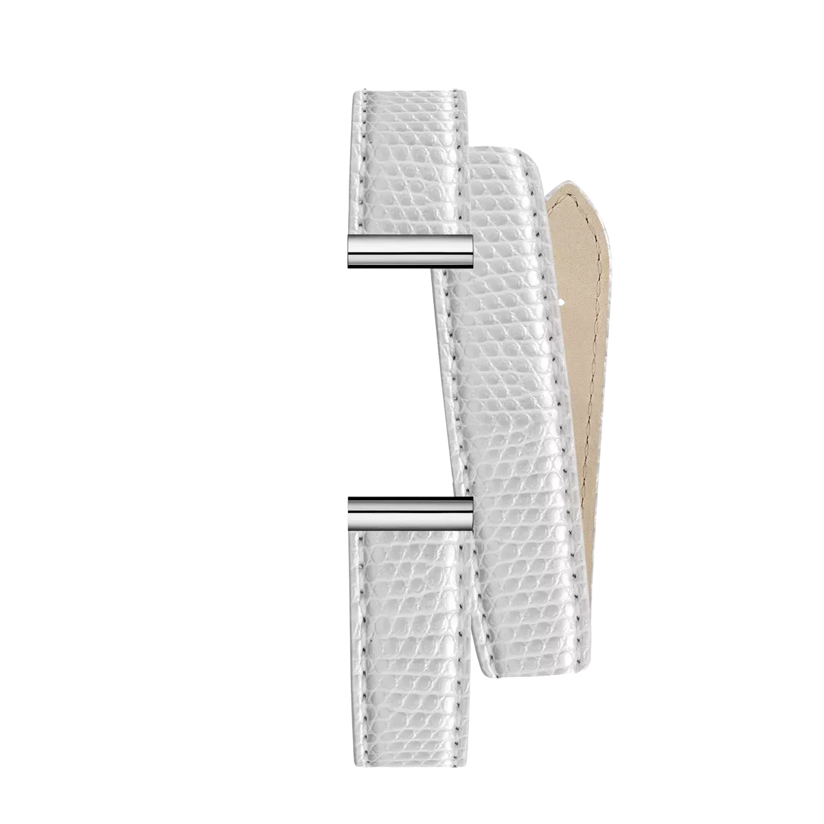 ANTARÈS – BRACELET DOUBLE – BLANC IGUANE
