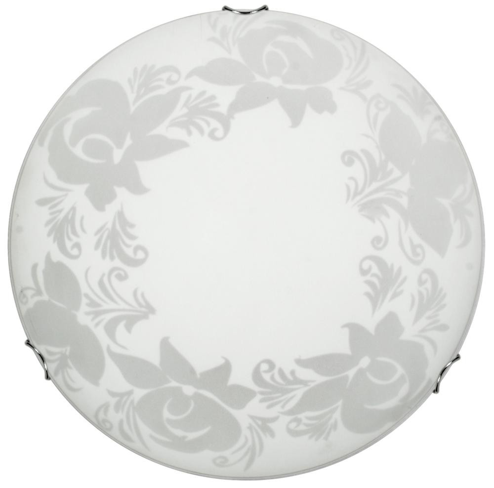 Plafonchromowany biały okrągły 30cm BERIS 1xE27x40W IP20 Candellux