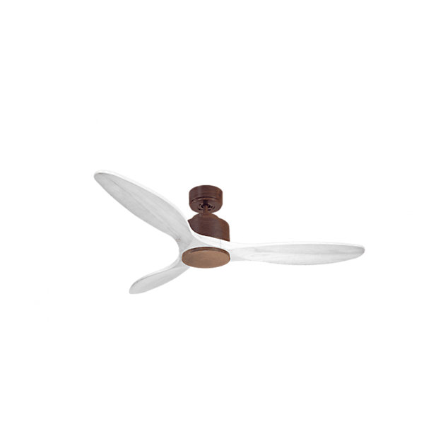 Modulo de KlassFan - Super destratificateur et ventilateur DC 132 cm Marron pales bois blanc sans Lumière25 à 40 m²