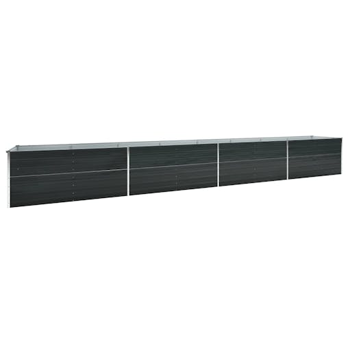 NNEVL Garden Raised Bed Galvanised Steel 600x80x45 cm Anthracite