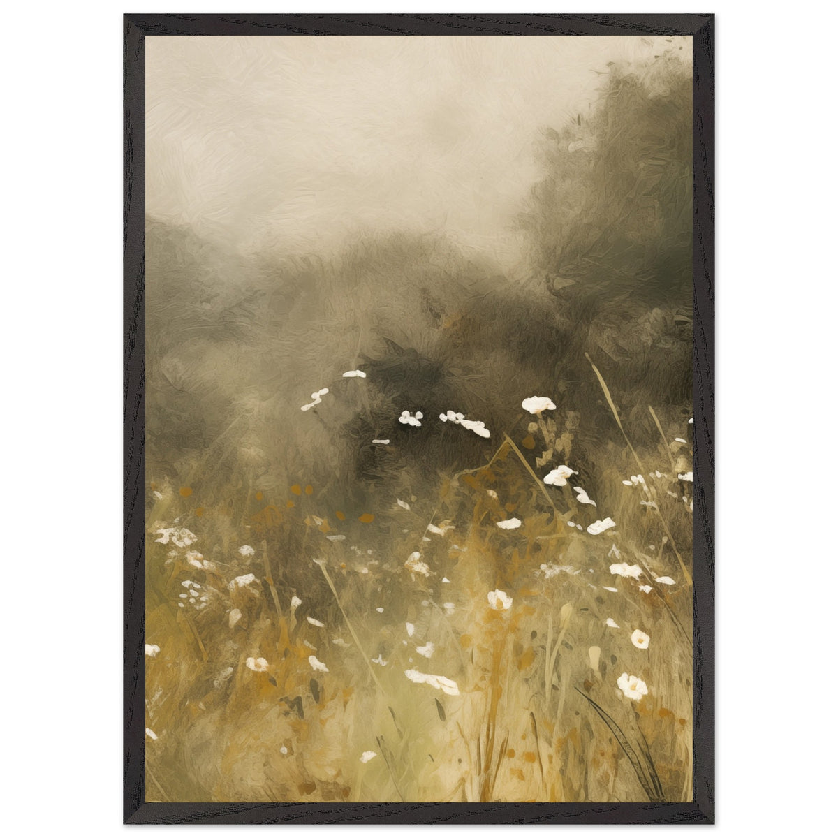 Artfulprints Poster met Lijst Abstract - Floral essence  - 50x70 cm - Groen