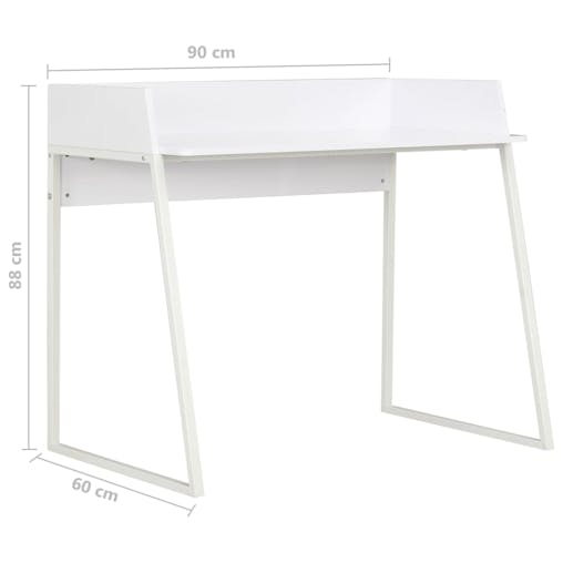 NNEVL Desk White 90x60x88 cm