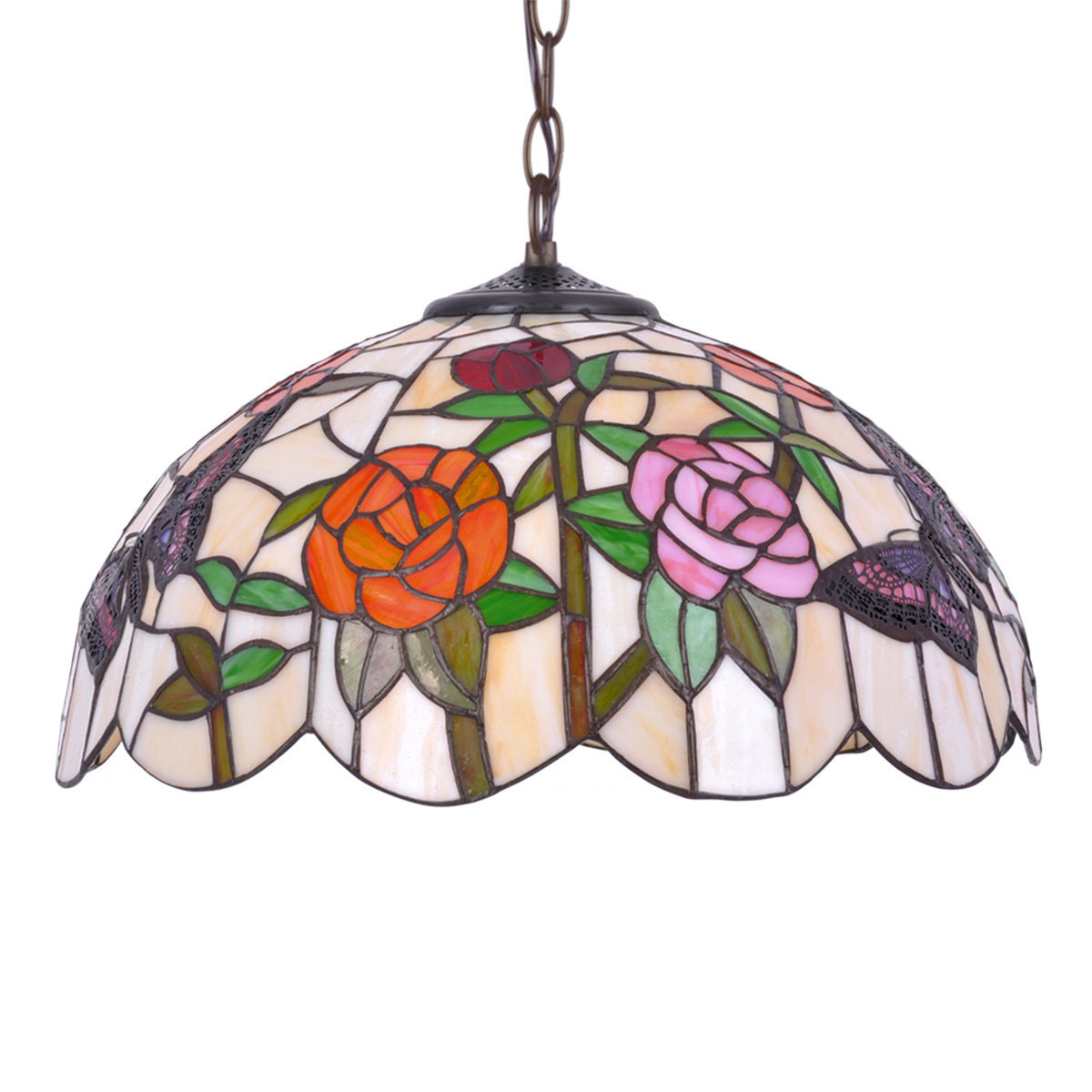 Lampa wisząca wielokolorowa ROSE 1xE27x20W wym: 110x40x40 cm Kaja