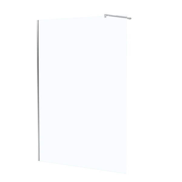 Paroi de douche à l'italienne H.195 x l.140 cm, ép. 5 mm, profilé chrome, Galedo Essentiel
