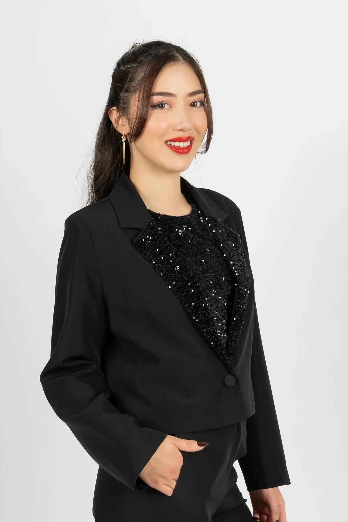 Black Short Blazer