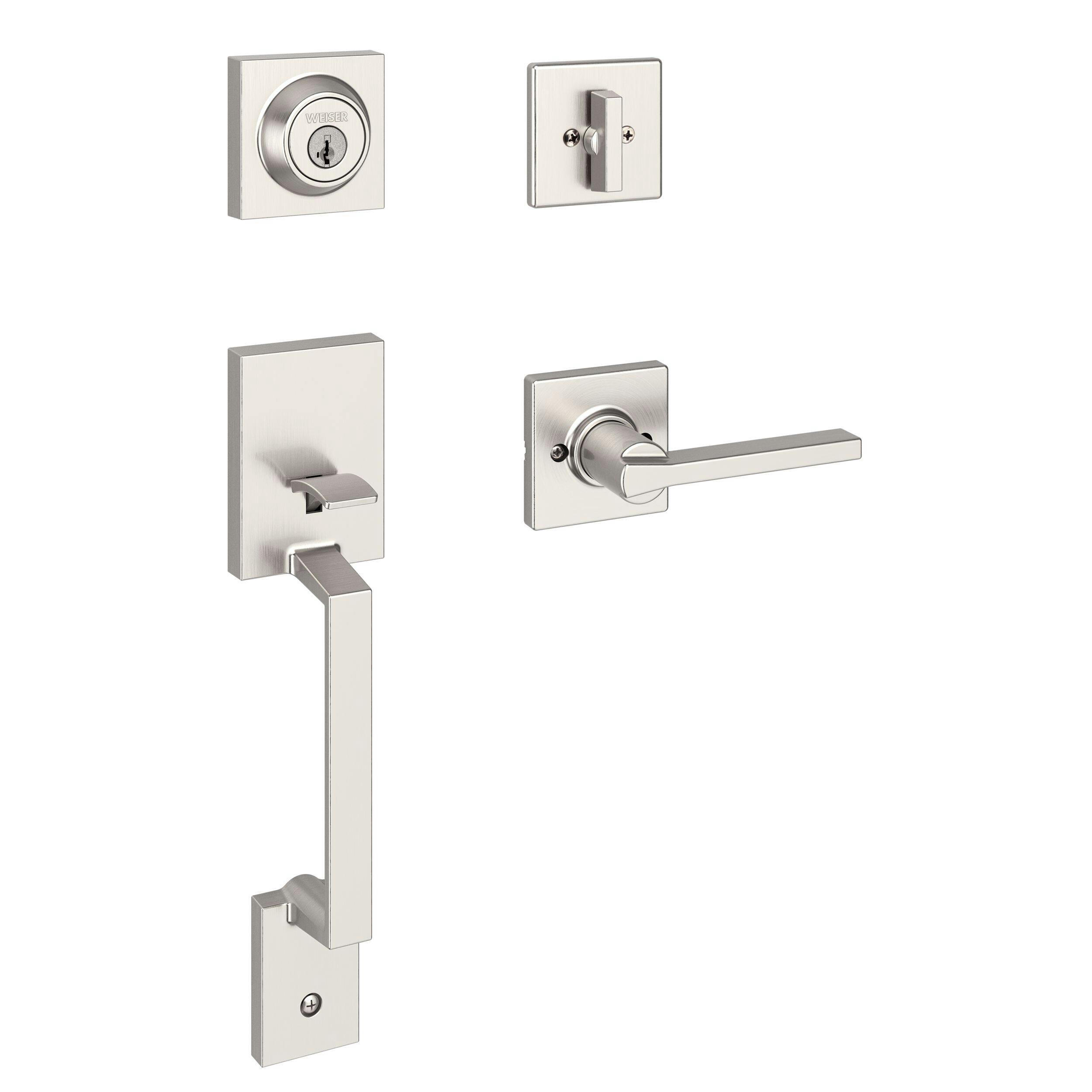 Weiser Lock Amador/Casey Entrance Gripset, Satin Nickel