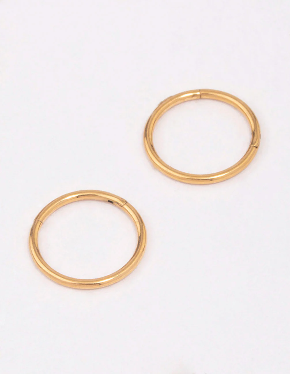 Gold Plated Titanium Sleeper Earrings 8mm