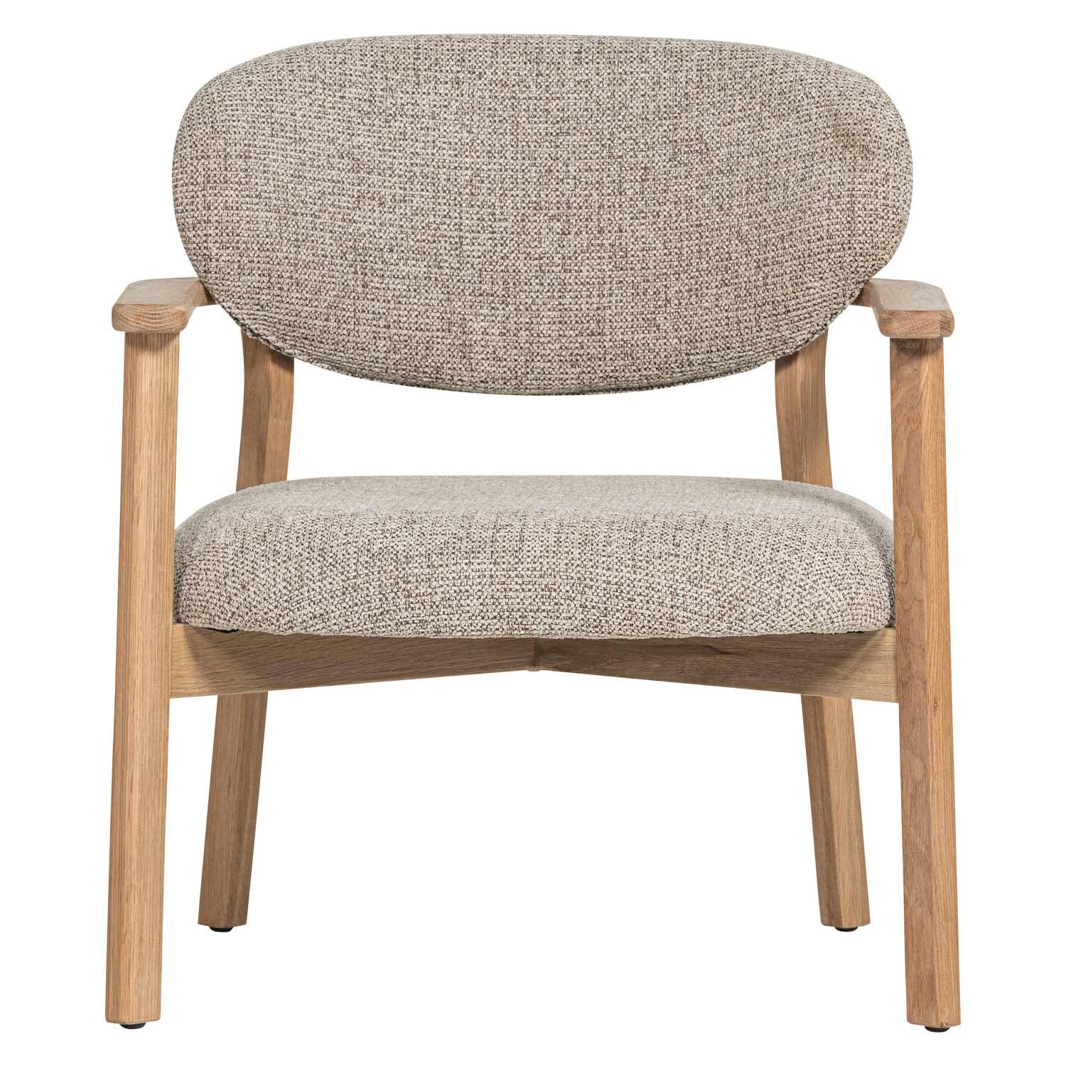 WOOOD fauteuil met houten frame Udar - Polyester - Naturel - 76x68x75