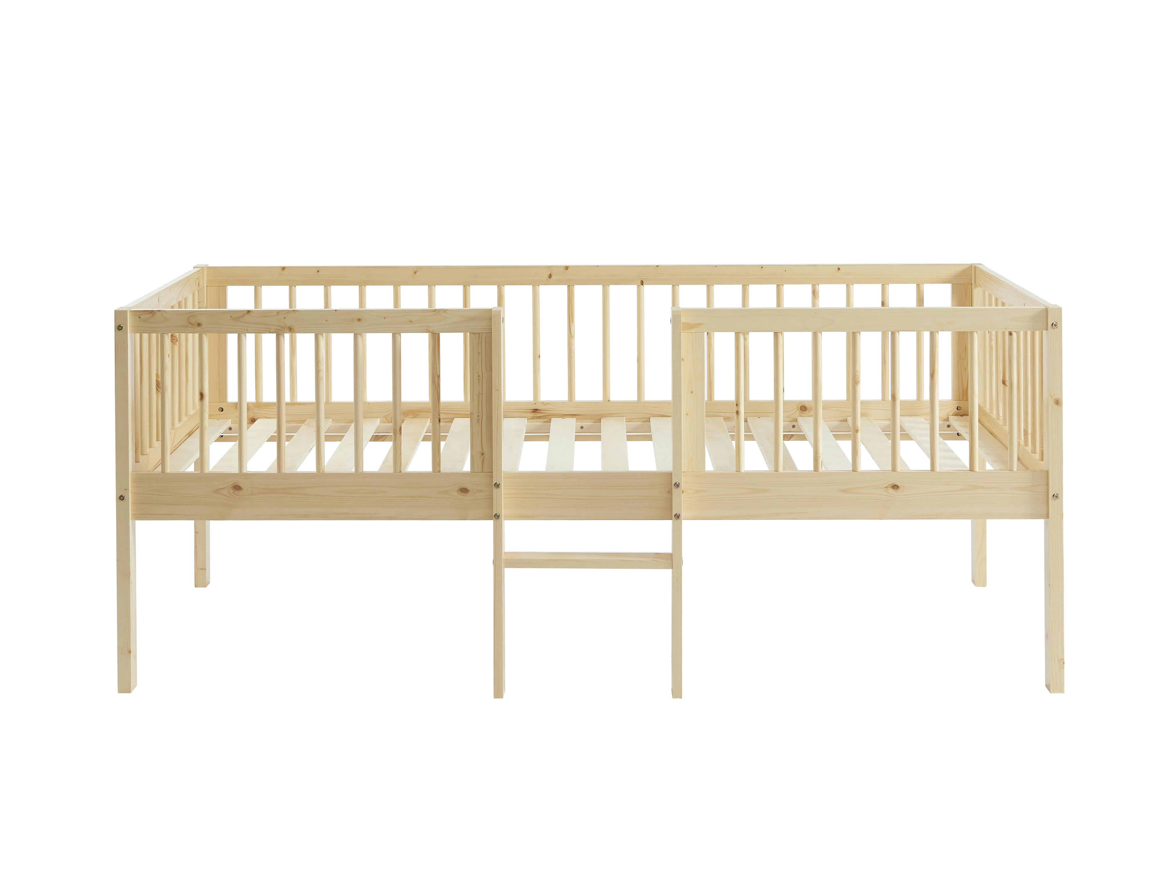 LOU - Lit enfant surélevé  pin massif 90x190