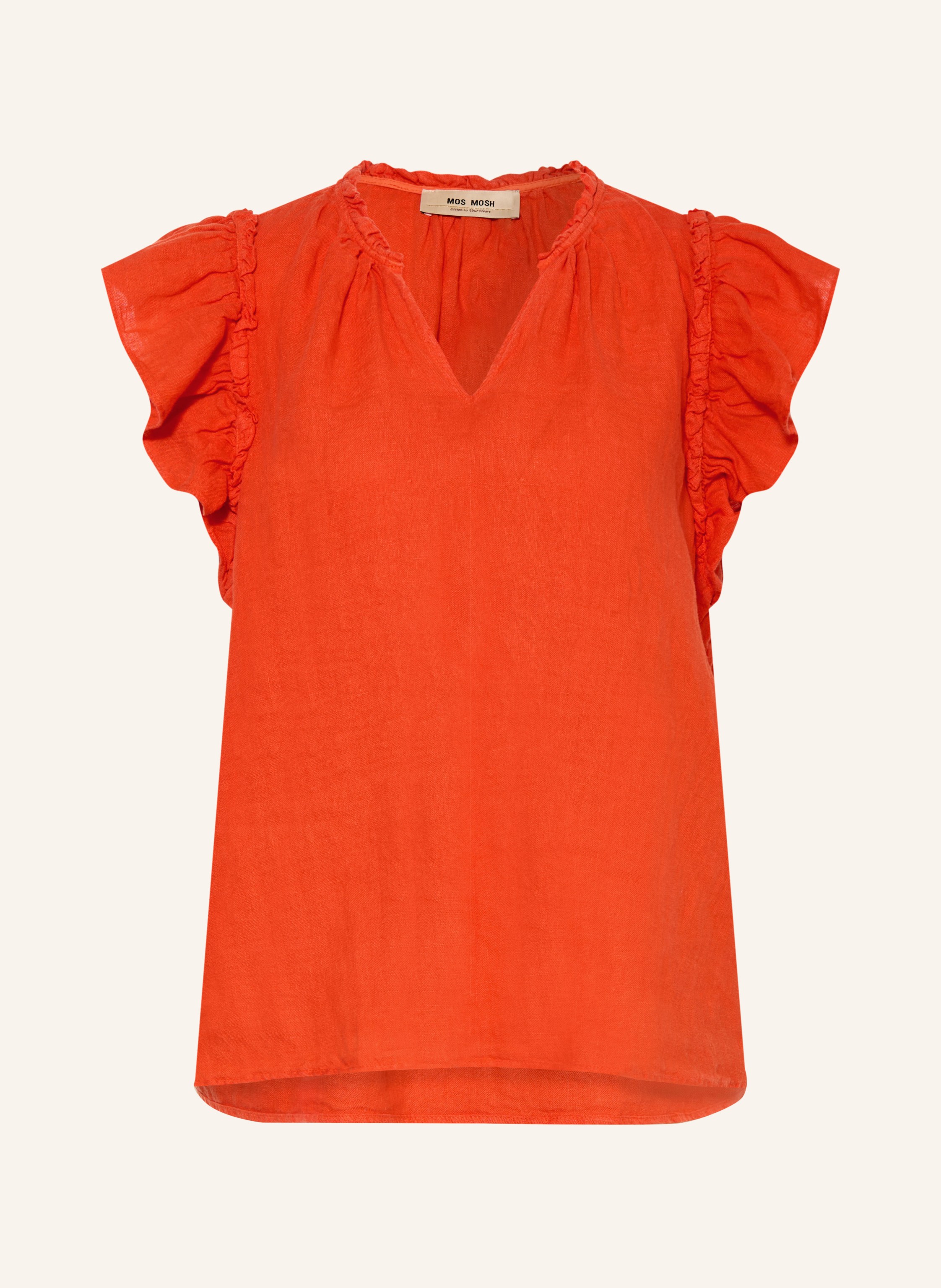MOS MOSH Blusenshirt MMTEA aus Leinen mit Rüschen
