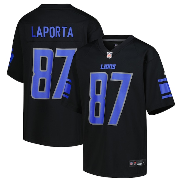 Sam LaPorta Detroit Lions Nike Youth Game Jersey - Black