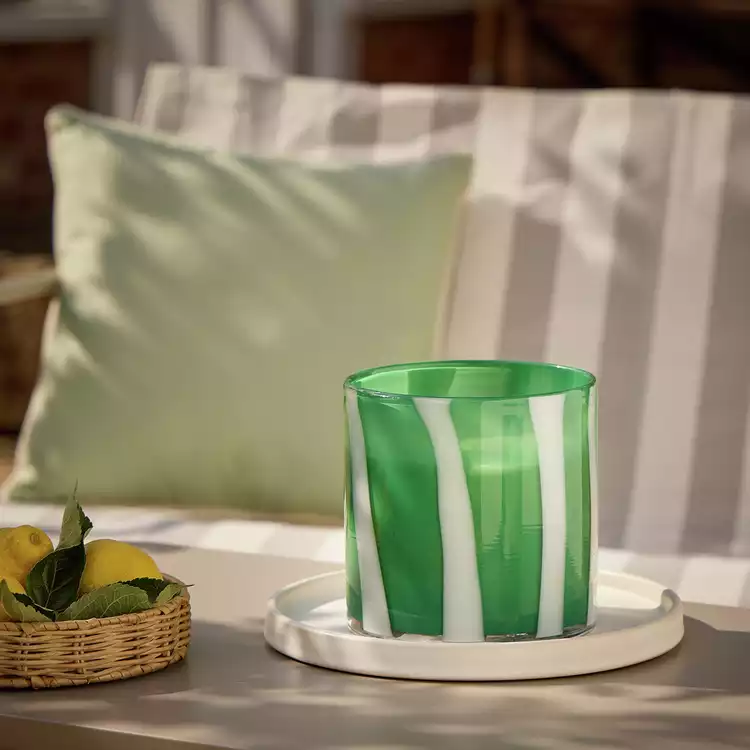 Habitat Citronella Striped Effect Multiwick Candle - Large