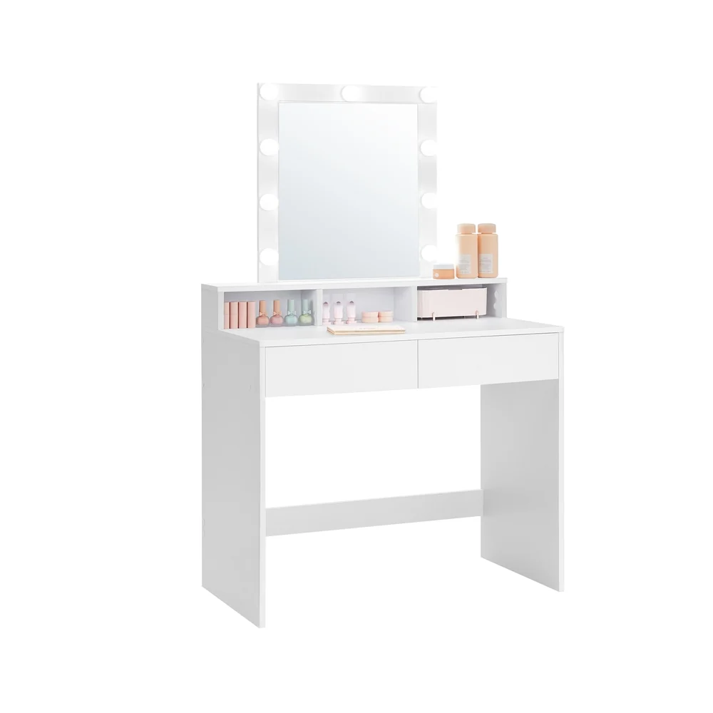 Coiffeuse avec miroir LED
