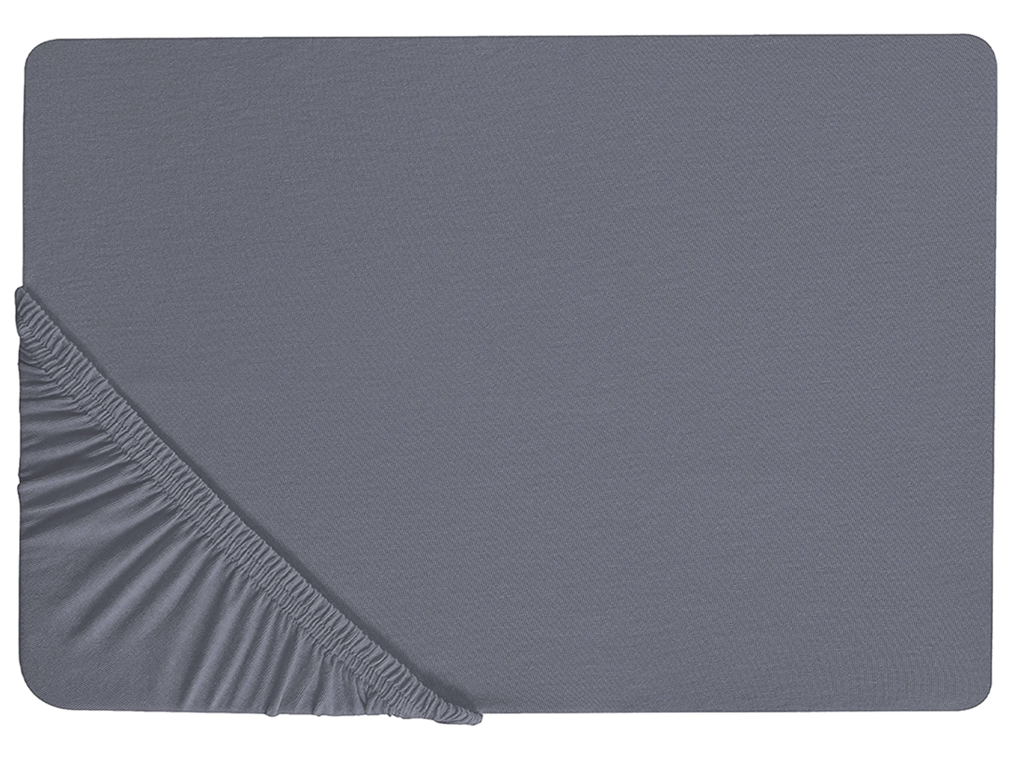 Fitted Sheet JANBU Cotton 140 x 200 cm Dark Grey