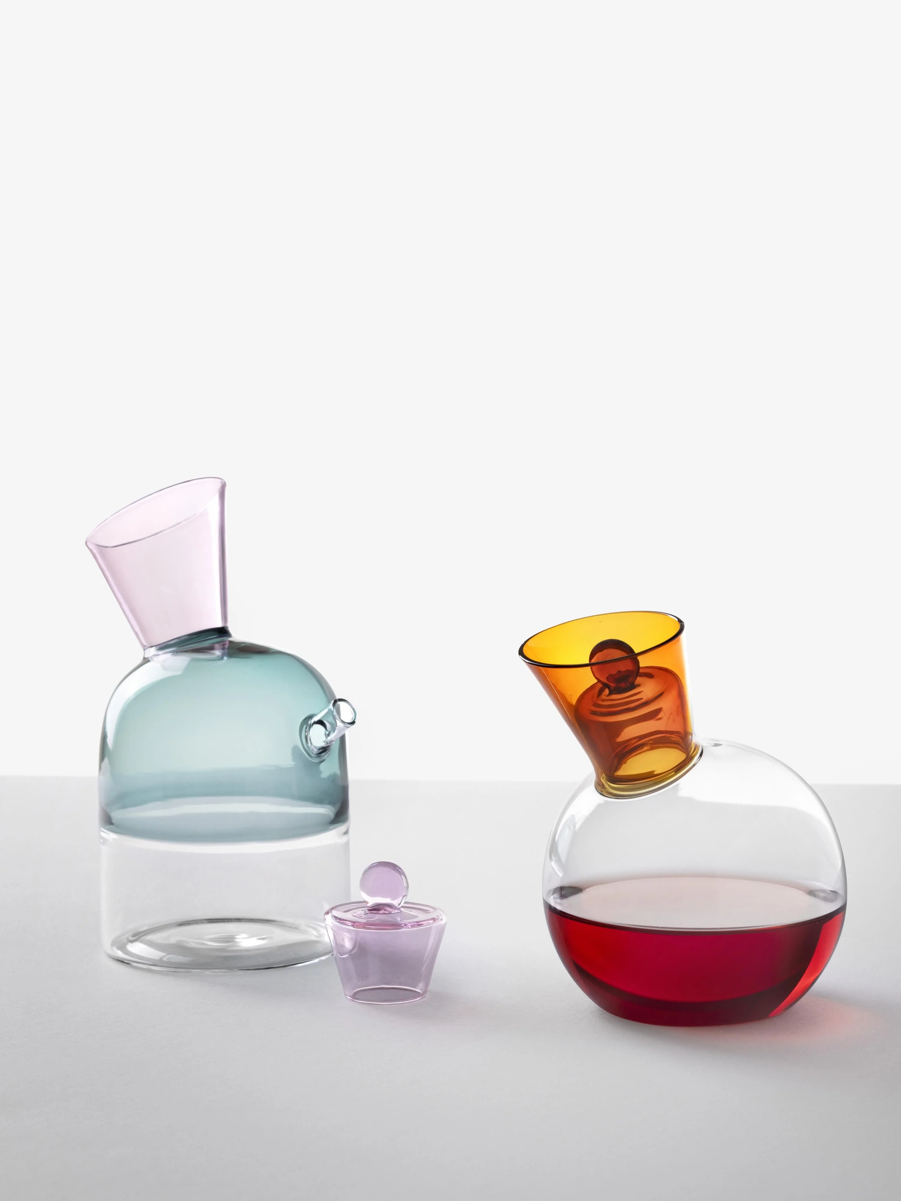 Handgefertigte Essig- & ölflasche Travasi aus Borosilikatglas