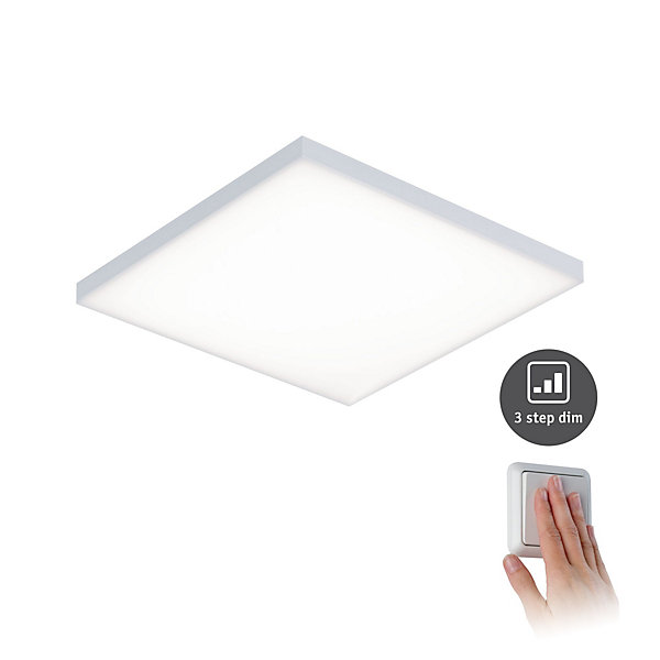 Panneau LED 3-Step-Dim Velora carré 295x295mm 17W 1600lm 3000K Blanc gradable
