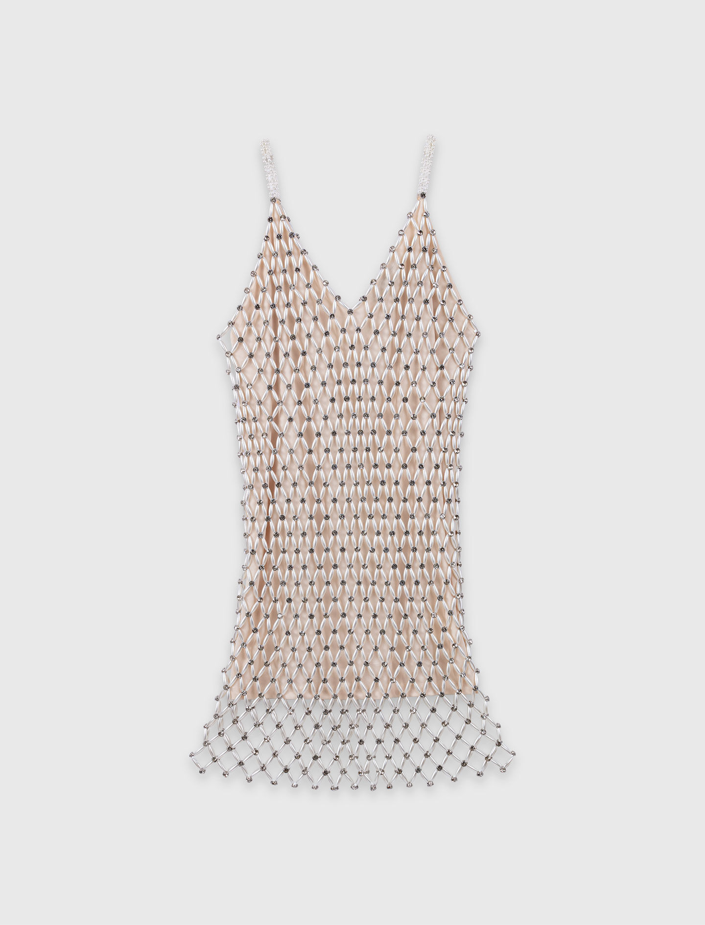 Robe courte perlé avec doublure