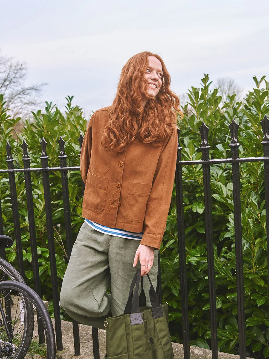 Colwell Cotton Chore Jacket in Brown