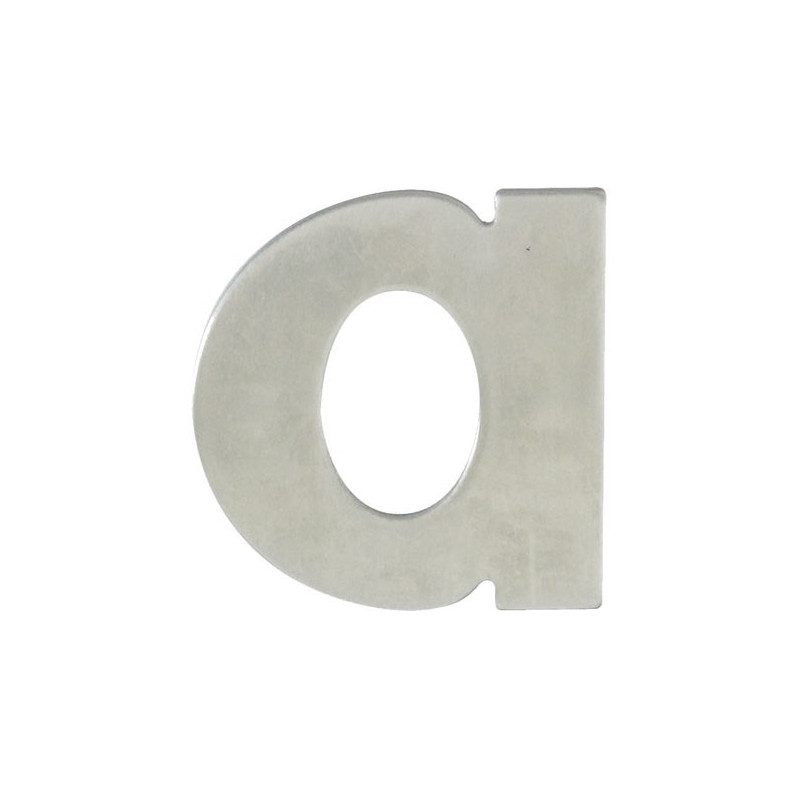 Lettre A en inox 65 mm
