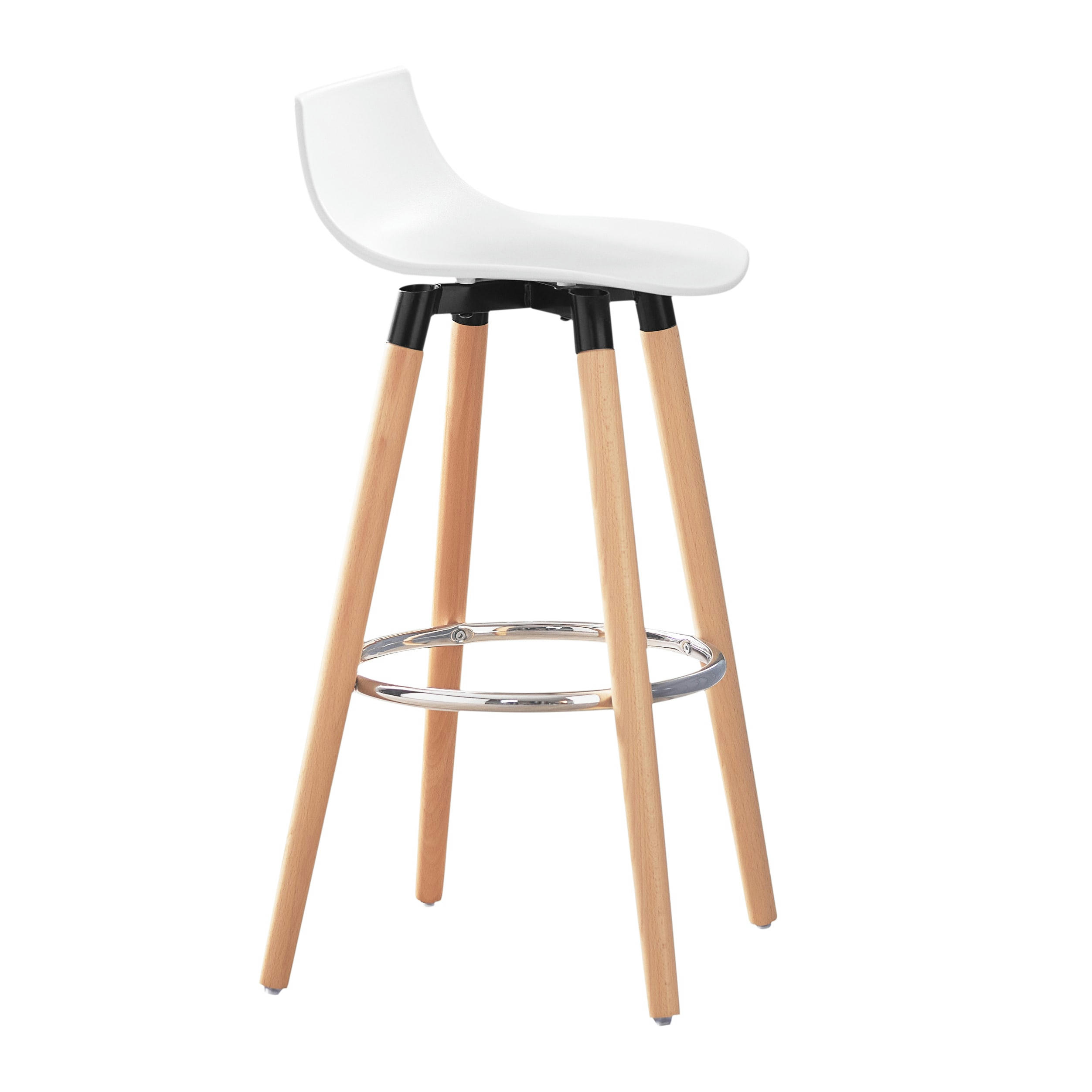 - Tabouret de bar en bois avec dossier