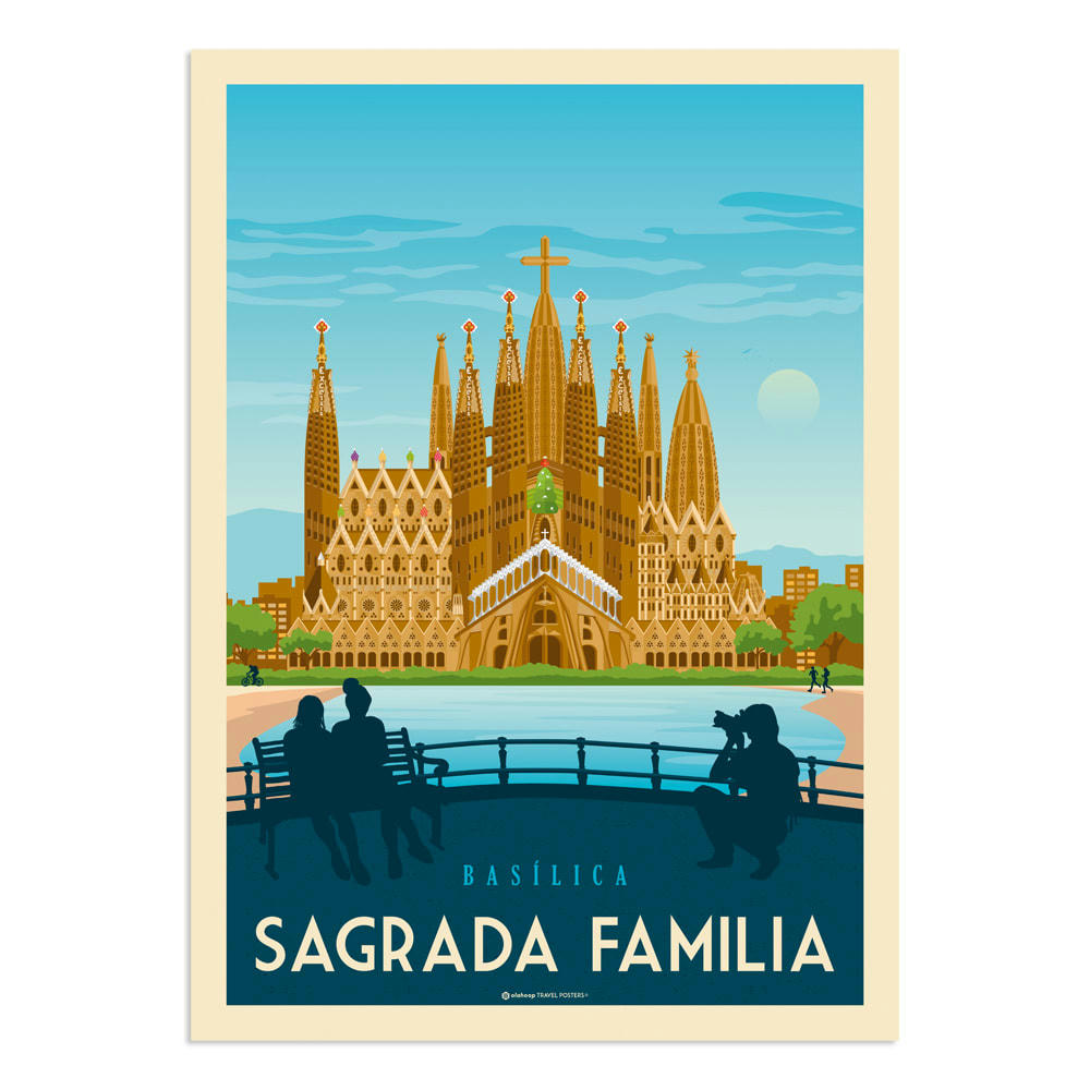 - Affiche Barcelone Sagrada  30x40 cm
