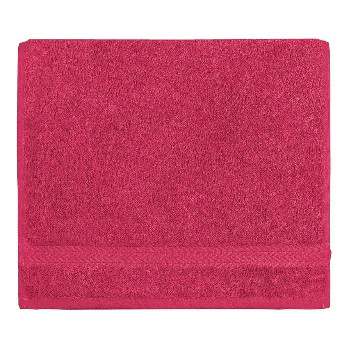 LUXURY - Lot de 3 serviettes invité 550gr/m²  rose indien 30x50 cm