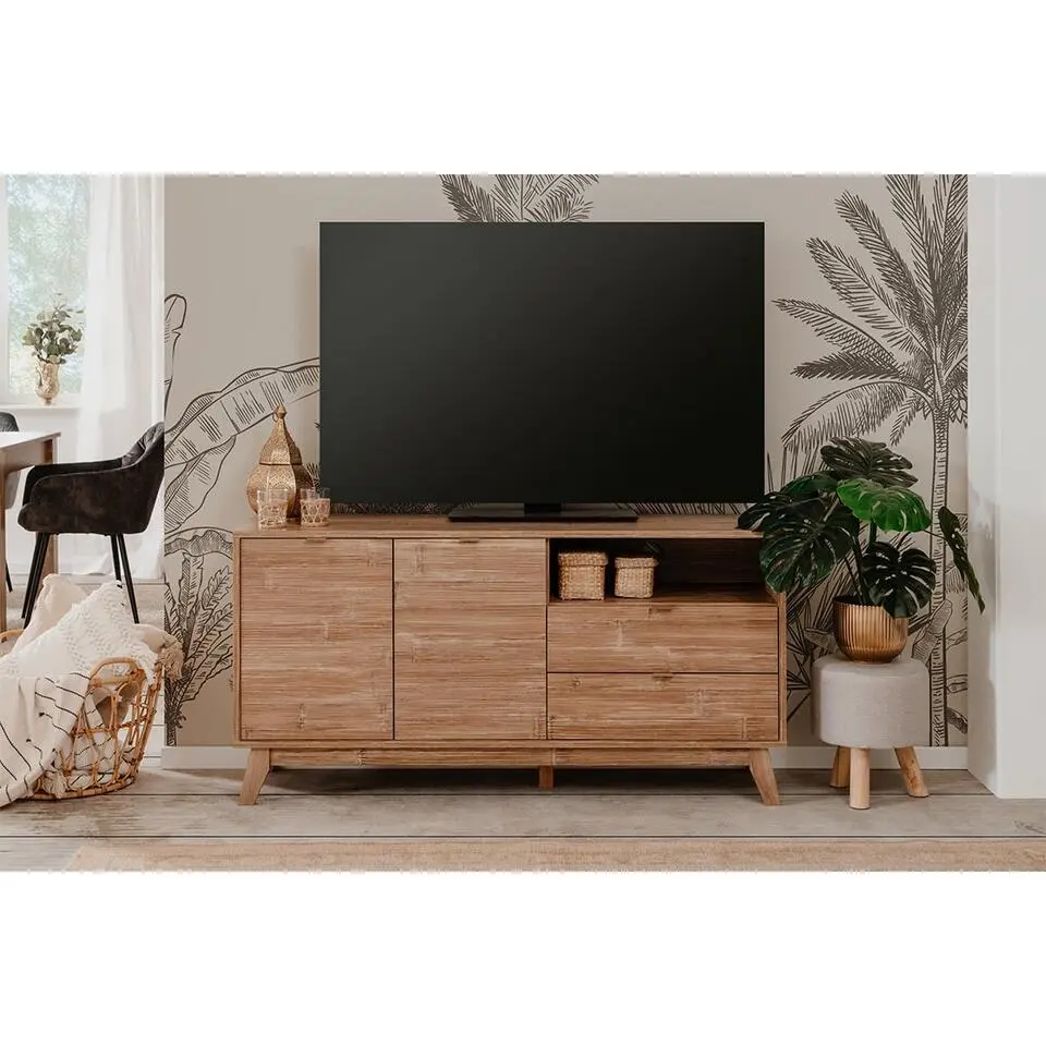 Calicosy - BUDAPEST TV-meubel 120 cm en groter - Bruin - 40x140x70 cm