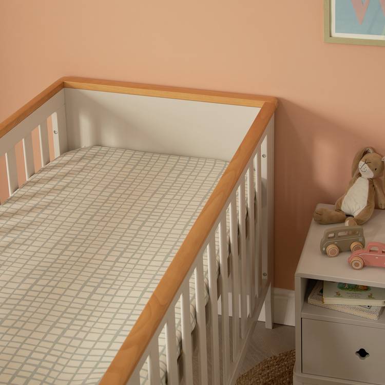 Habitat Cotton Little Farm Nursery Twin Fitted Sheet - Cots