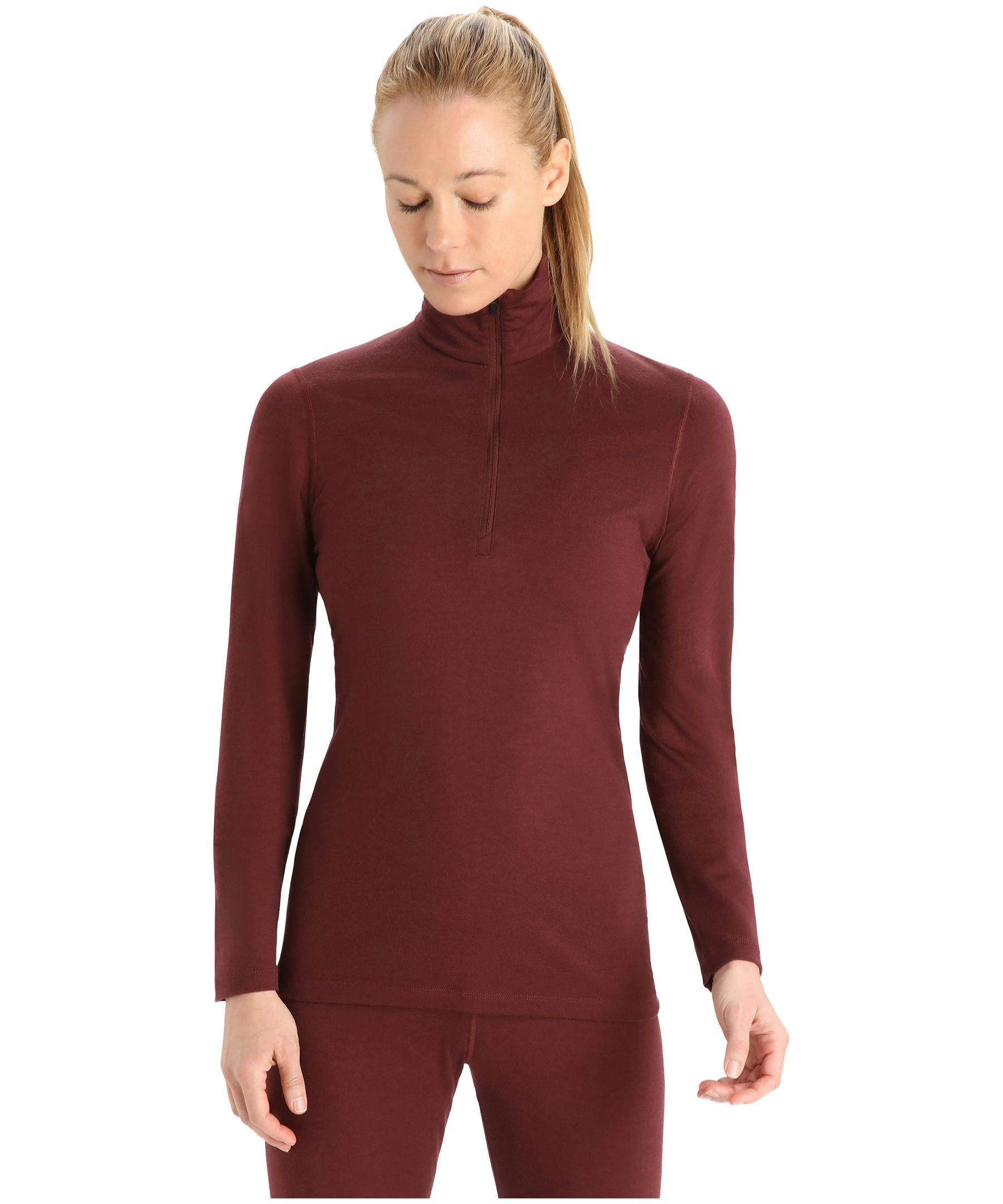 Icebreaker Women's 200 Oasis Long Sleeve Half Zip Base Layer Top