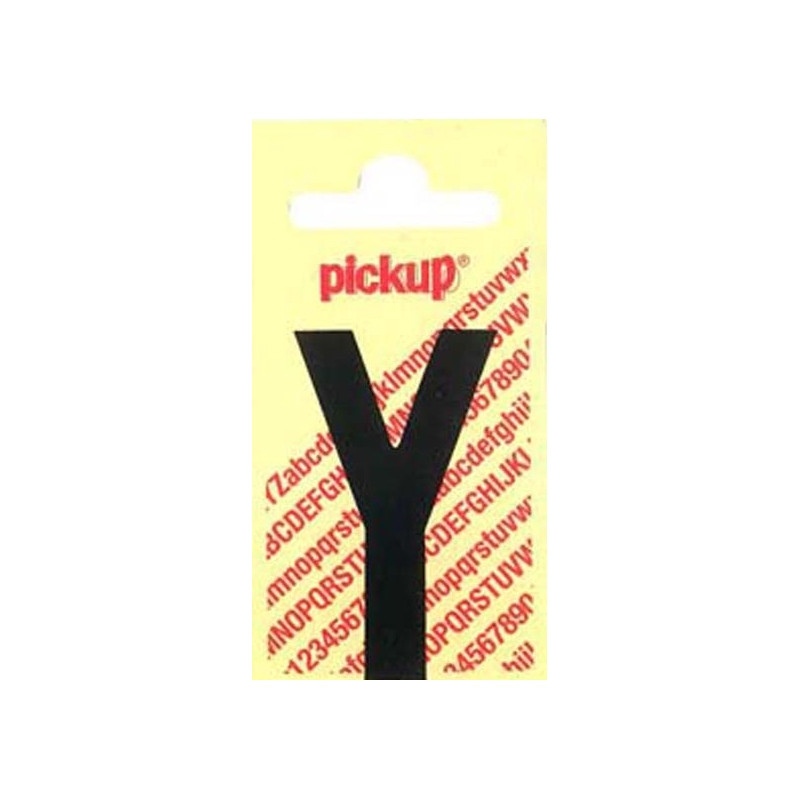 Lettre Y adhésive noire 9 x 7 cm