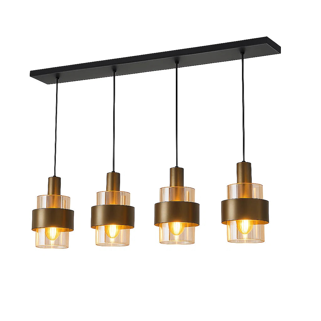 Highlight hanglamp Marrone - 4 lichts - 110 x 150  cm - brons